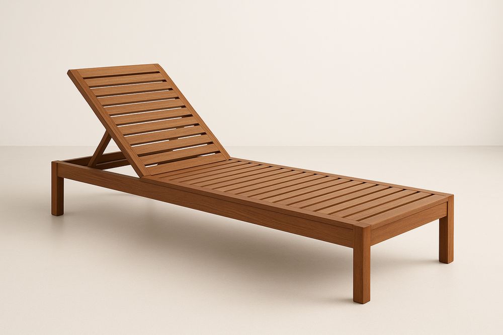 Leżak drewniany akacjowy 190cm