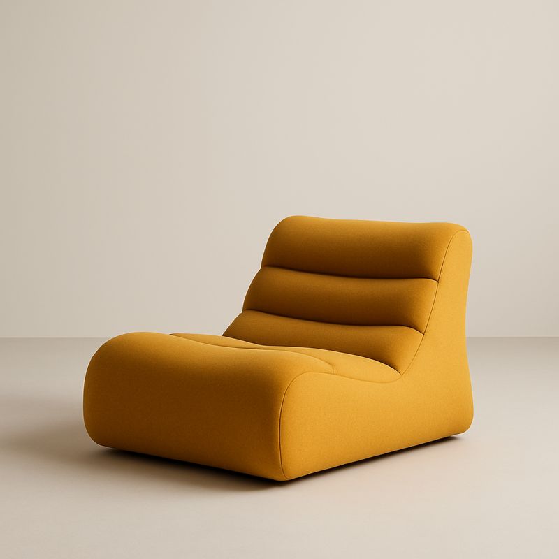 Fotel z tkaniny poliestrowej żółty 75cm x 90cm x 100cm