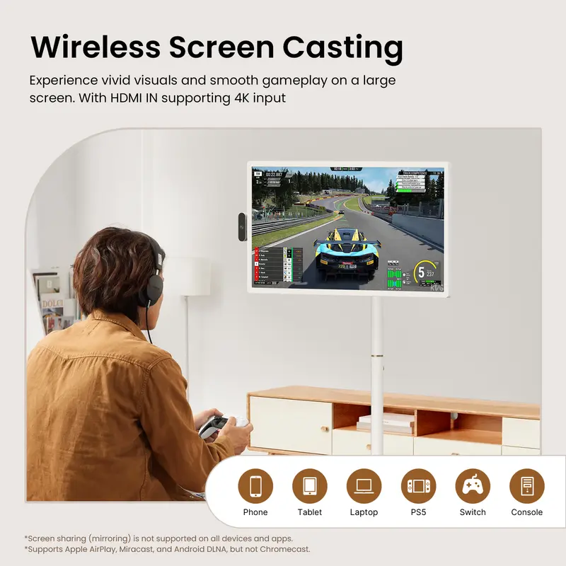 2026 Gen 3 Portable TV, 32 inch True 4K UHD Portable TV