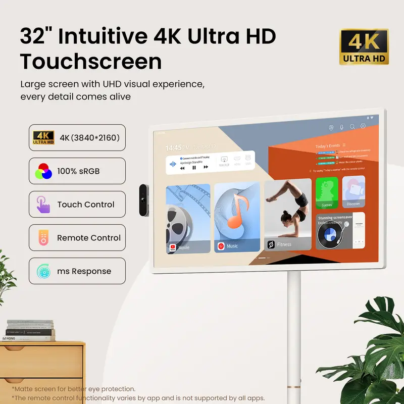 2026 Gen 3 Portable TV, 32 inch True 4K UHD Portable TV