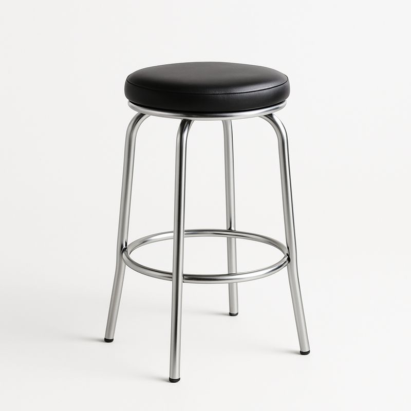 Stołek barowy skóra PU stal chromowana 65 cm