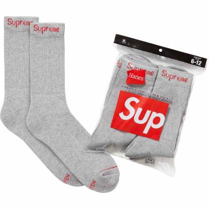 Supreme?/Hanes? Crew Socks (4 Pack)
