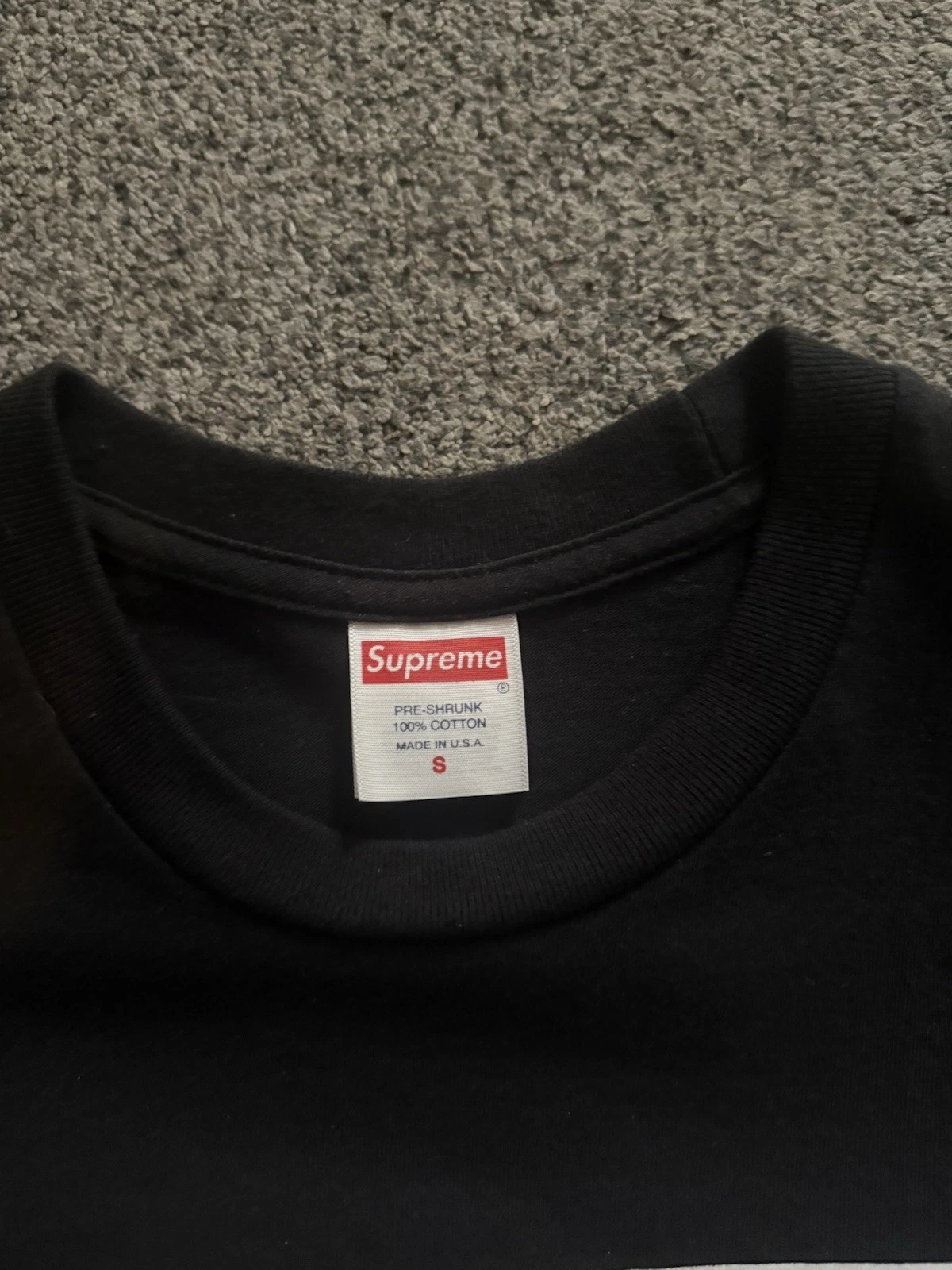 Supreme Logo Graphic Print Men's Black Short Sleeve T-Shirt NBA YOUNGBOY COLLAB
