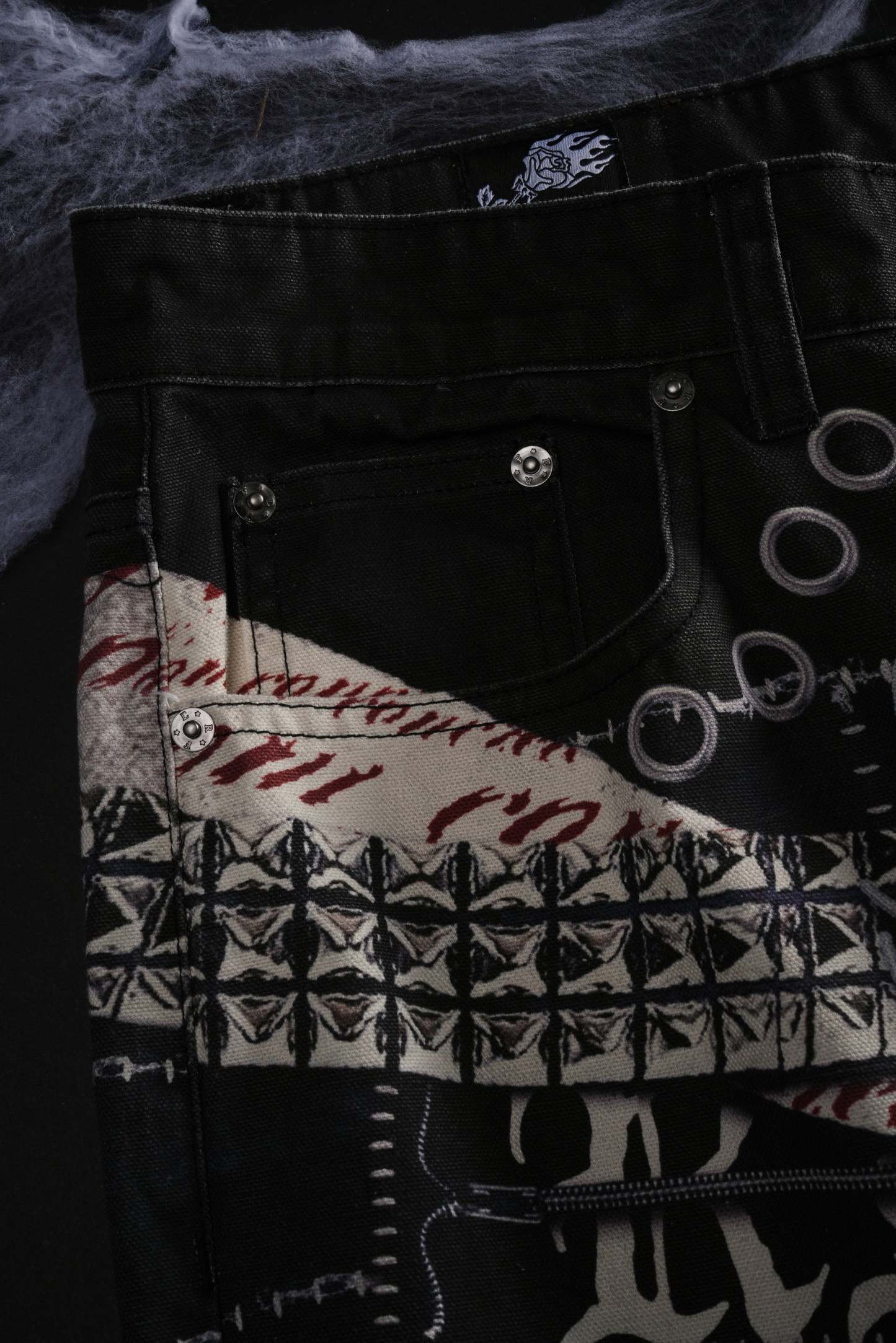 Krust Through Raw Baggy Pants in All Over Print