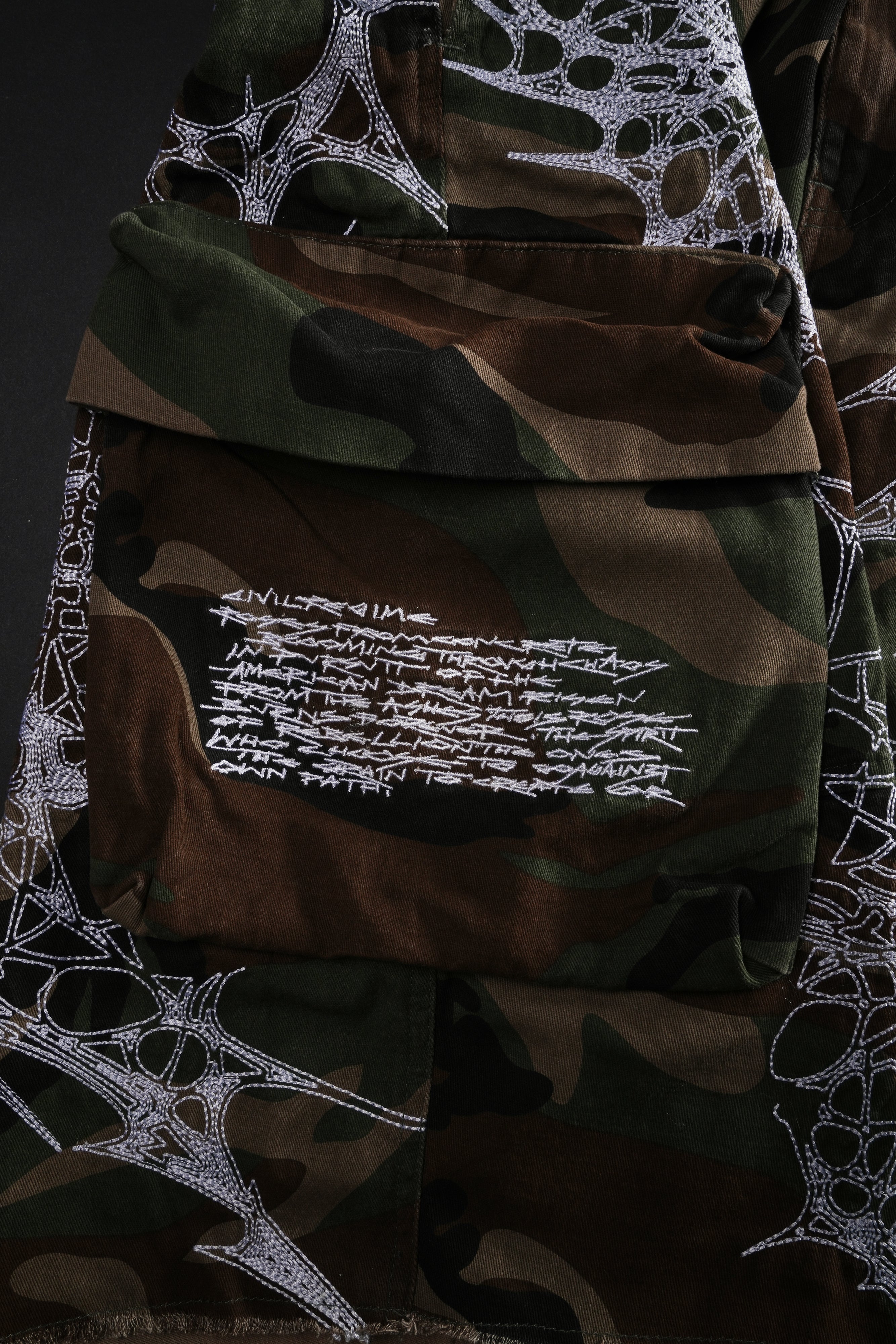 Caught In It Civil Militia Shorts in Green Camo