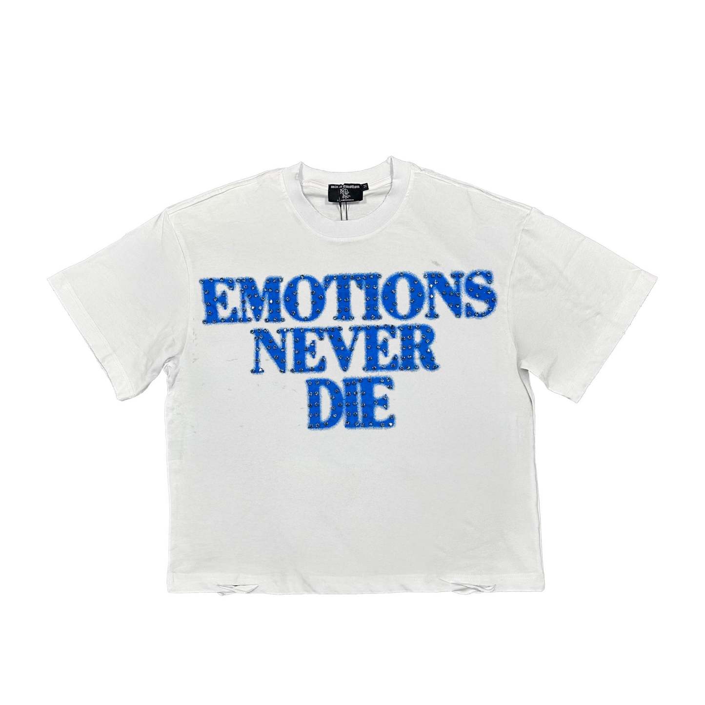 Blue ‘End’ Rhinestone Tee