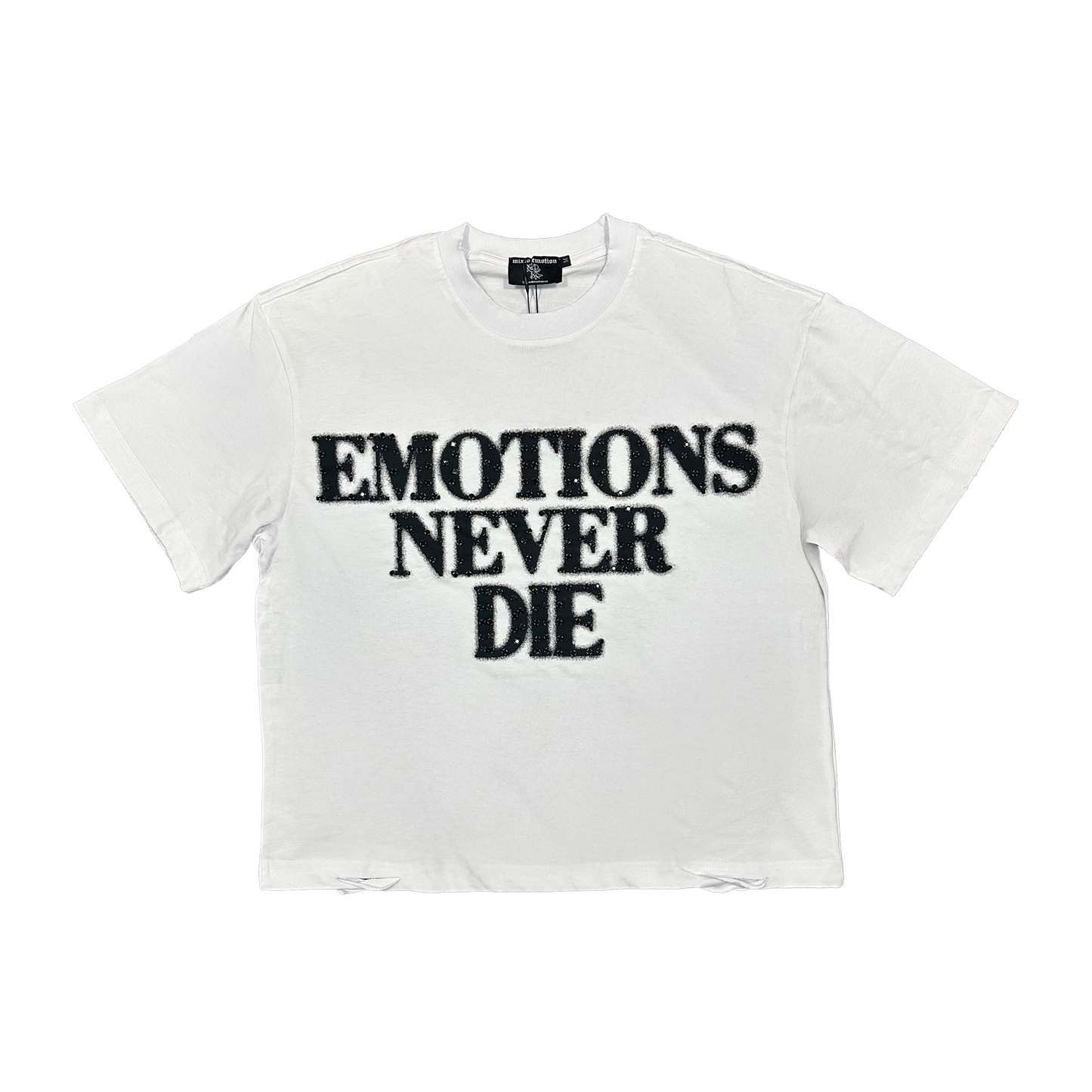 White ‘End’ Rhinestone Tee