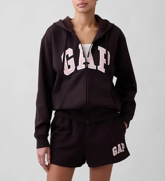 Relaxed Gap Logo Zip Hoodie Color Turkish Coffee Size L 6274544010003