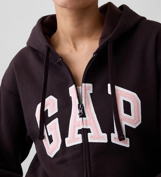 Relaxed Gap Logo Zip Hoodie Color Turkish Coffee Size L 6274544010003