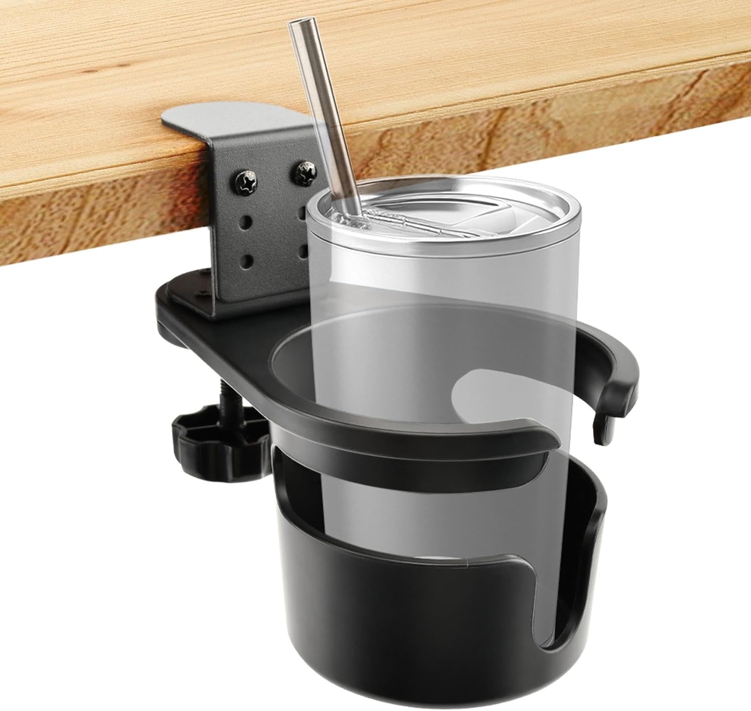 360° Rotating Deep Desk Cup Holder Clamp,