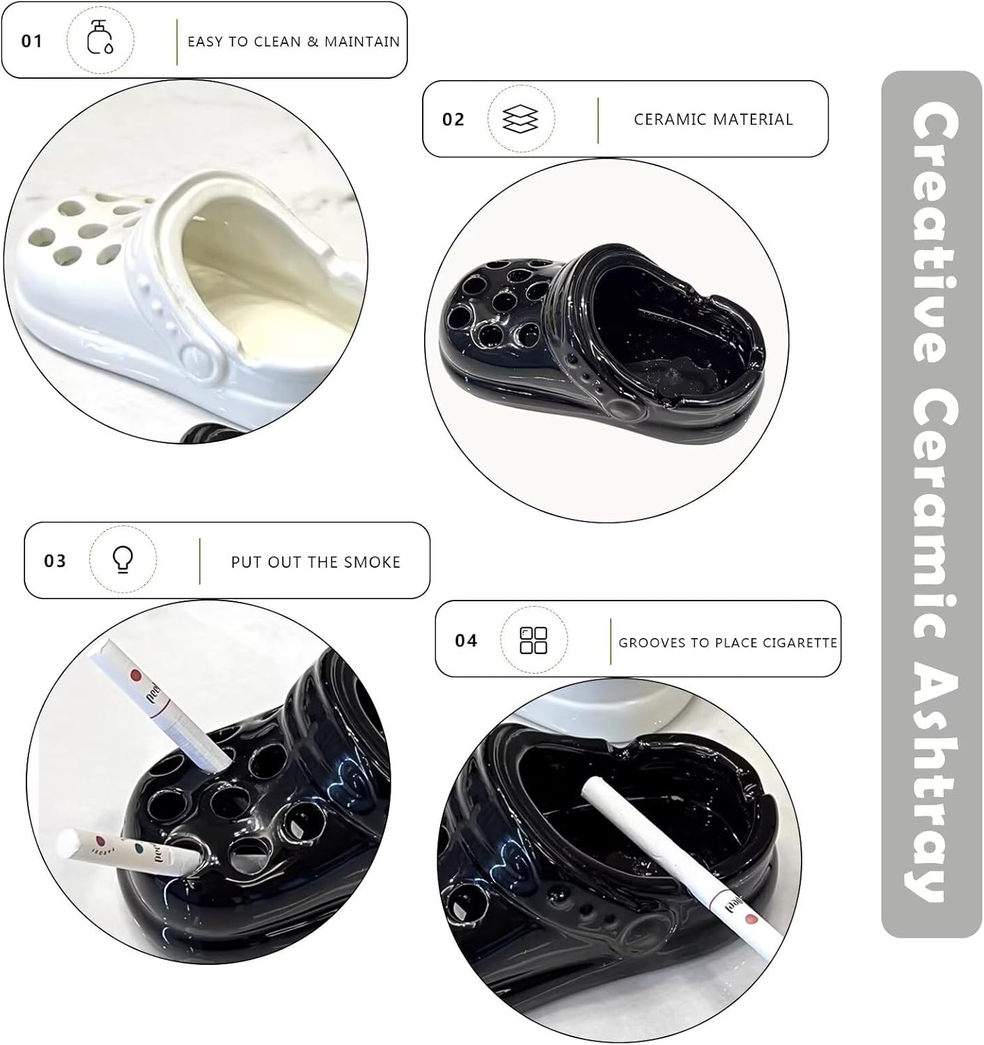 Creative Ceramic Cigarette Ashtray