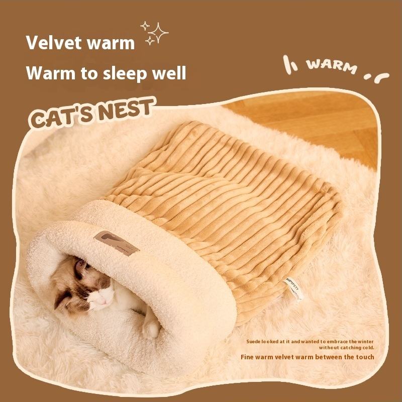 Warm cat bed sleeping bag