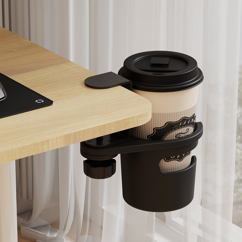 360° Rotating Deep Desk Cup Holder Clamp,