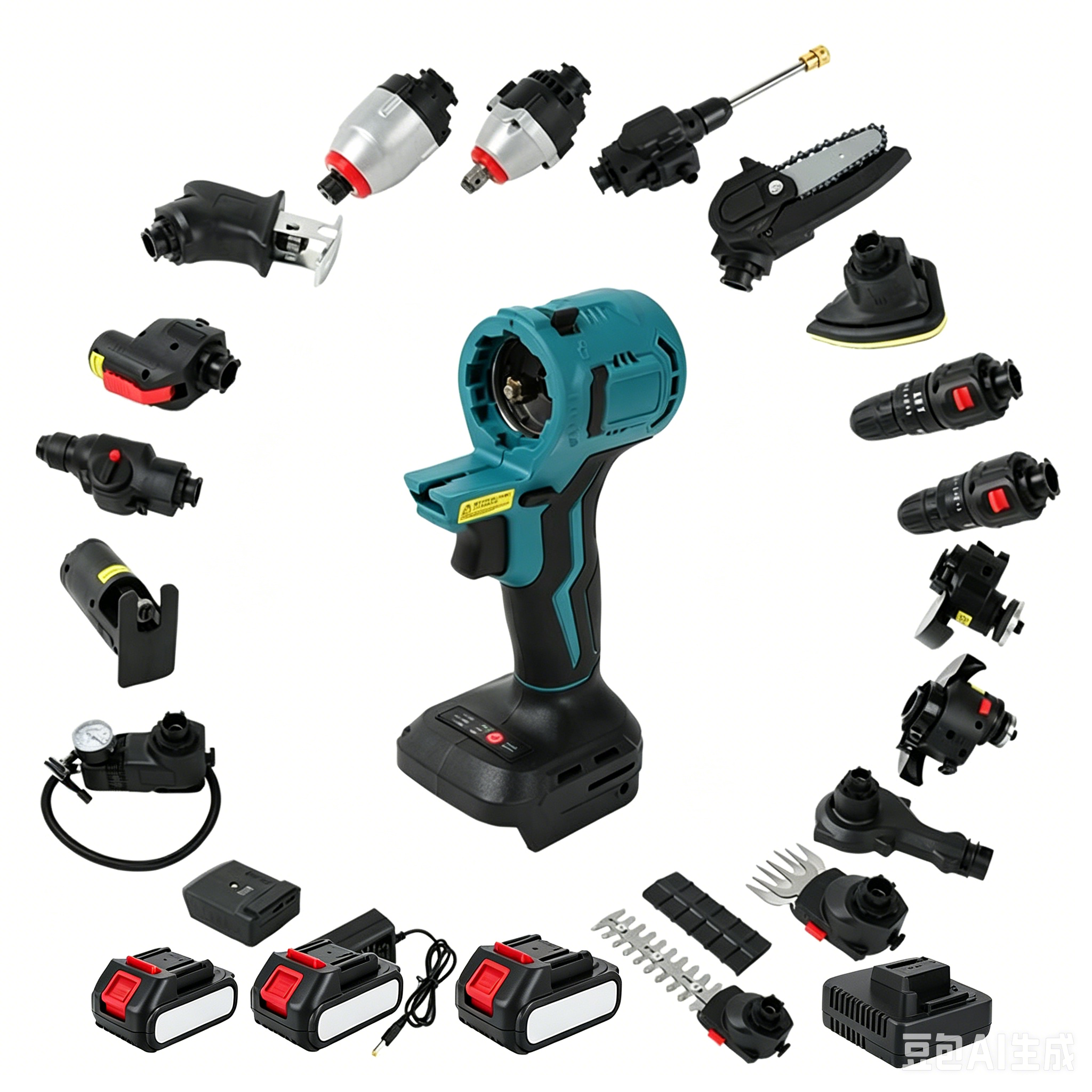 Pandahardware 18V Cordless 10 in 1 Multifunctional Power ToolKit
