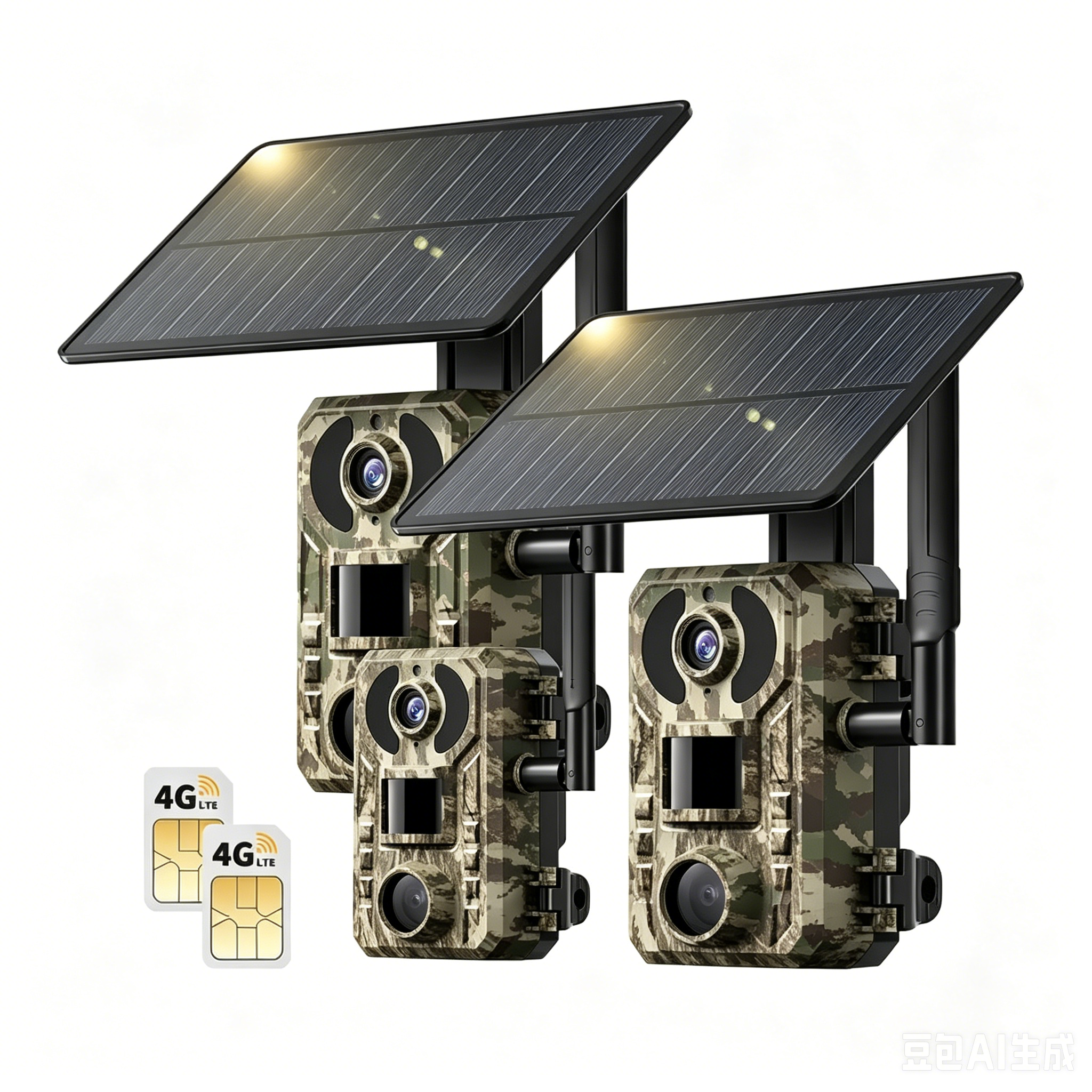 4G LTE Solar Game Camera – 2K Live Video, No Power Cord Required,Remote APPControlled, WaterProof, Motion Activated, NightVision, 4G Data Cellular Card Included 