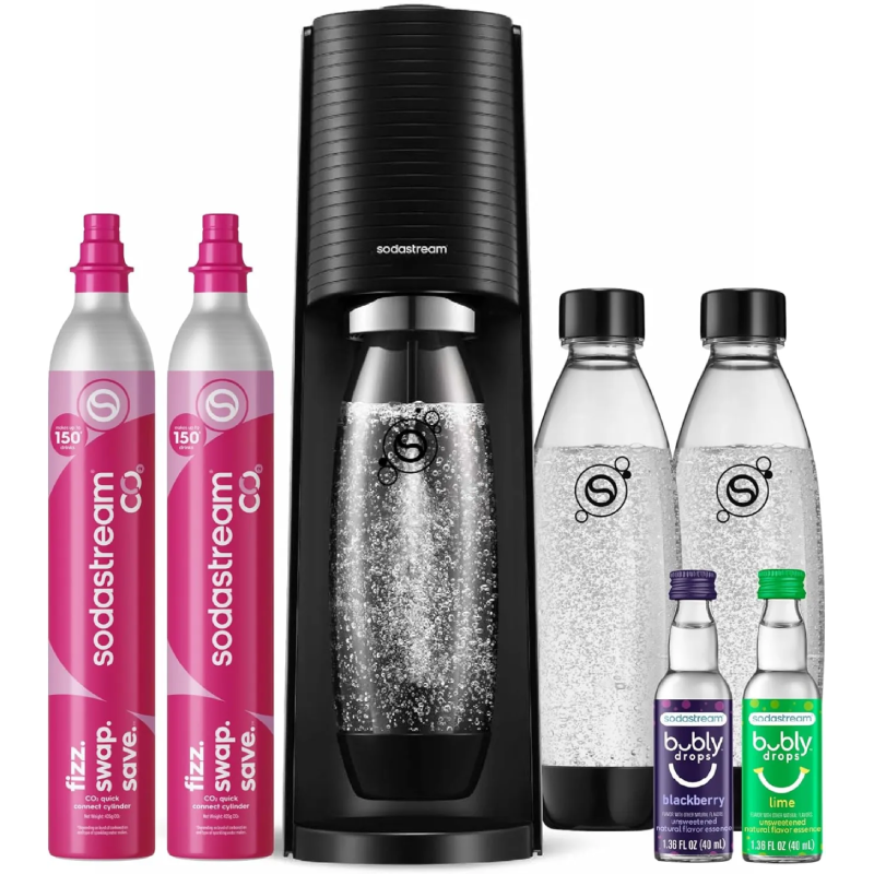 ⚡ [Flash Sale] SodaStream Terra Sparkling Water Maker Bundle with 3 x 60L Quick Connect CO2 Cylinders