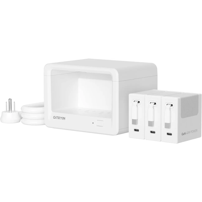 🎁 FLASH SALE-Gitryin 160W Modular Charging Station with Retractable USB-C Cables ✨ Save Big Today!