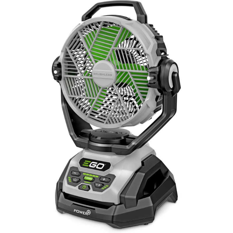 🌟 Best Seller | 10" Cordless High Velocity Oscillating Misting Fan for EGO 56V Battery, Portable Outdoor Cooling Fan for Patio Deck & Backyard Camping 🏕️