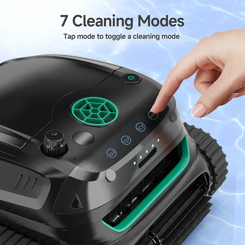 【BIG SALE】Wybot S2 Cordless Pool Vacuum Robot Double filtration 7800mAh Battery Strong Suction APP Control Pool Cleaner for Large Pools
