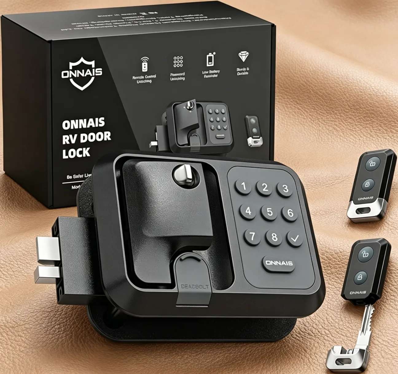 🔥Summer Sale🔥ONNAIS Guard Smart RV Keyless Door Lock with App, Keypad & Key Fob