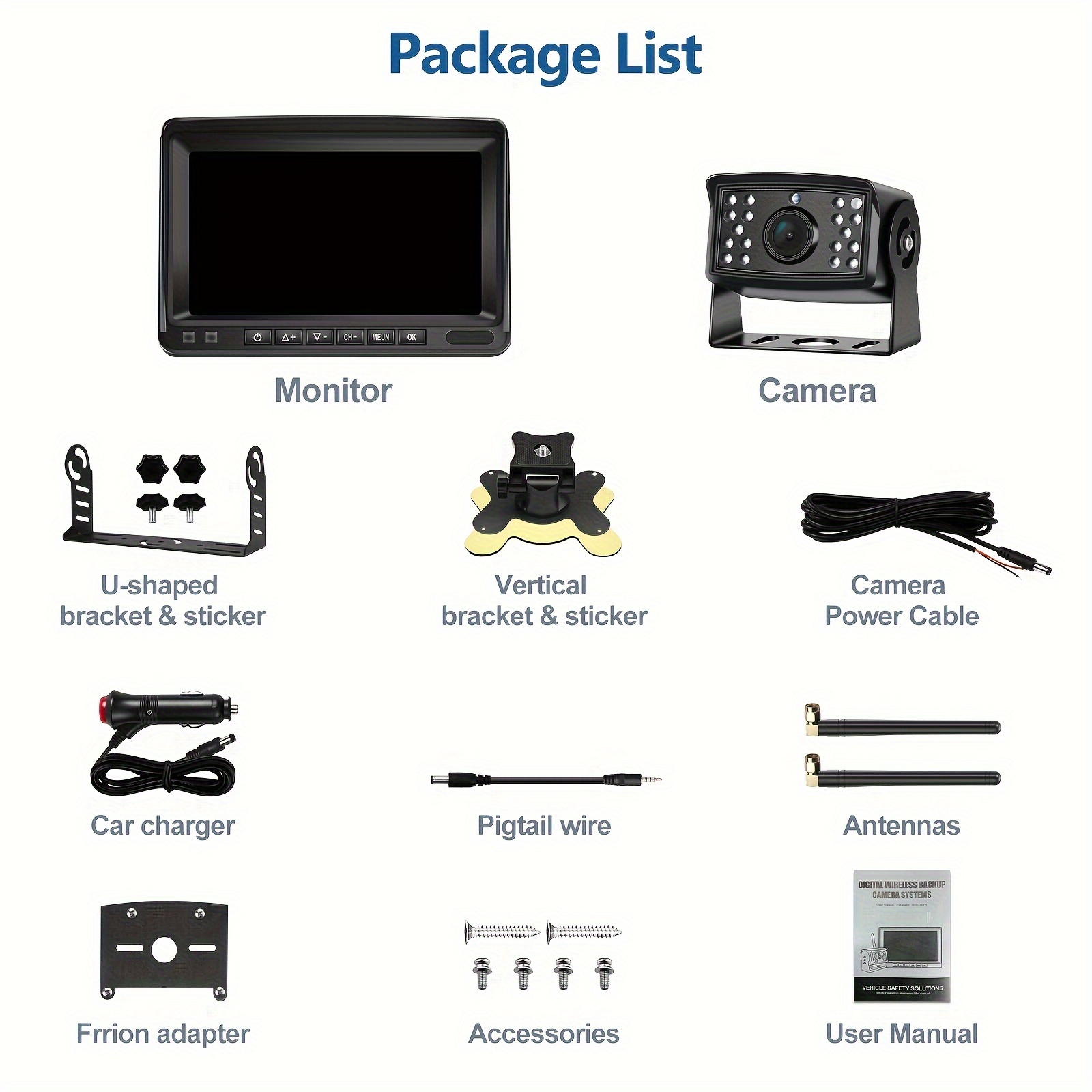 Magnetic Solar Wireless Backup Camera