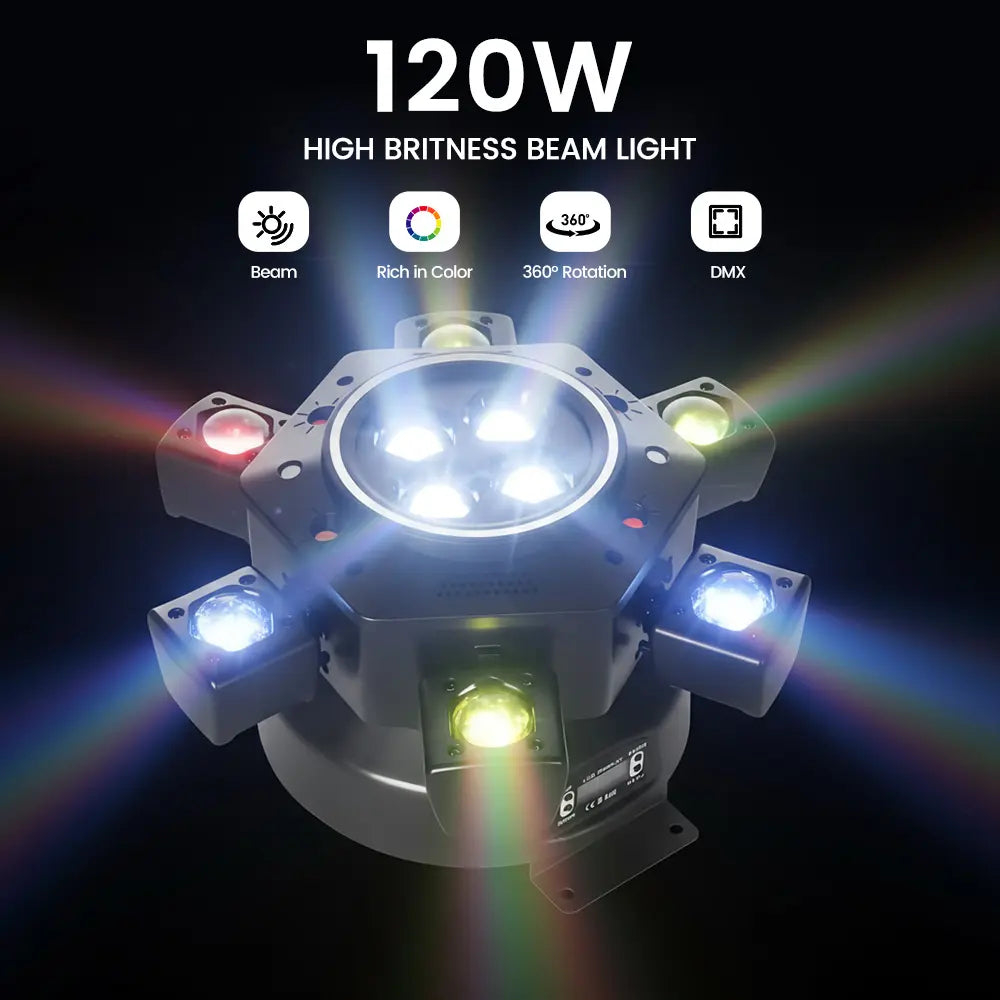 🔥Buy 1 Get 1 Free🔥6-in-1 LED RGBW 6 Arms DJ Lights