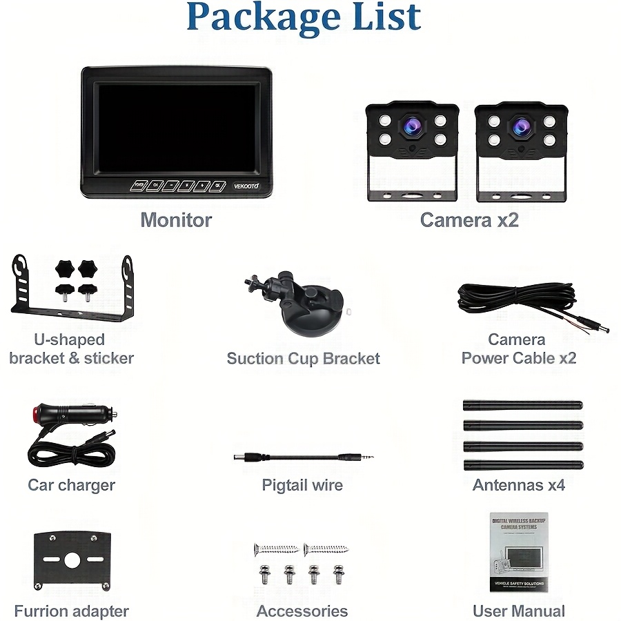Magnetic Solar Wireless Backup Camera 