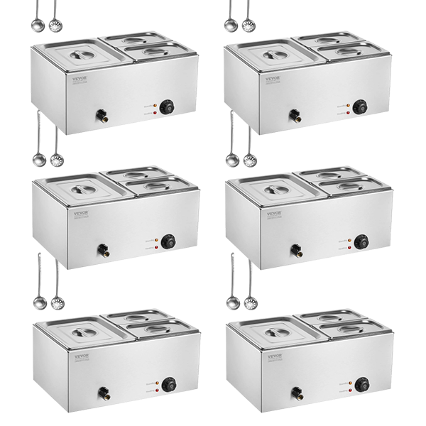 💥 Special Offers⚡Commercial Food Warmer — 1500W Stainless Steel Steam Table with Lid 🍲