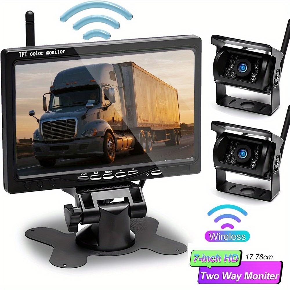 7-Inch Wireless Display Screen with Backup Camera system