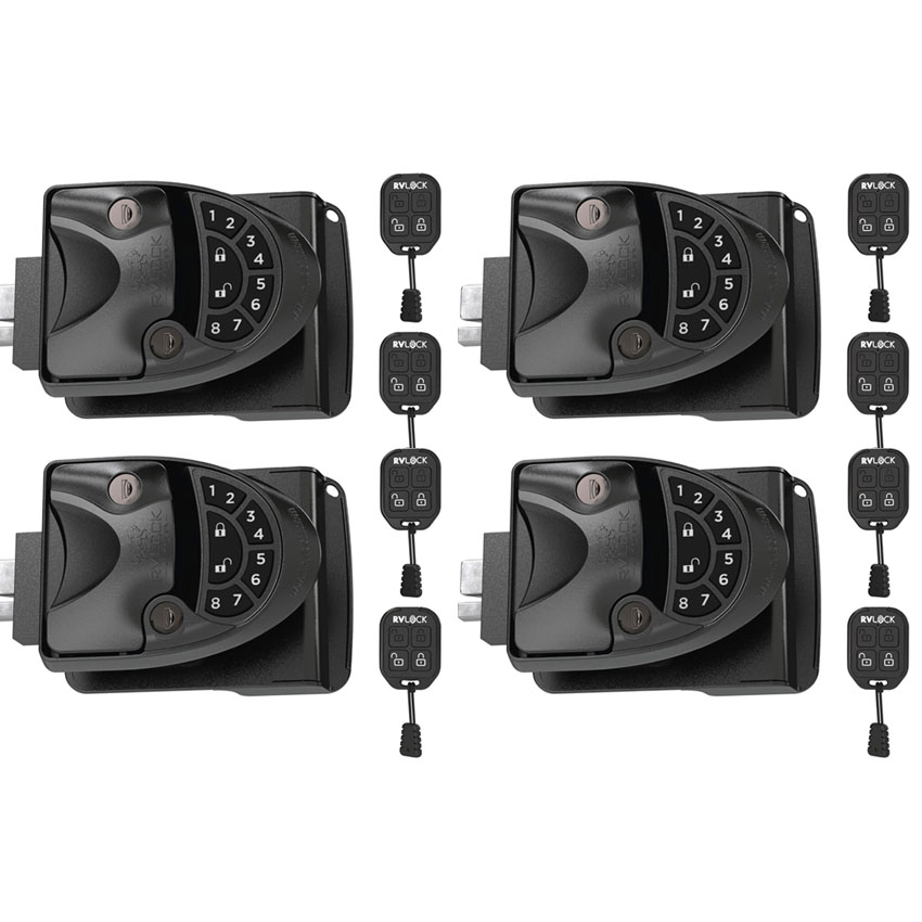 💥 Limited-Time Offer ⚡ RVLOCK V4 Durable Metal RV Door Lock (with Keypad & Remote) — A Premium Replacement Lock Designed Specifically for Trailers. A Secure and Convenient Keyless Upgrade Solution for RV Doors, Featuring Patented Security Technology.
