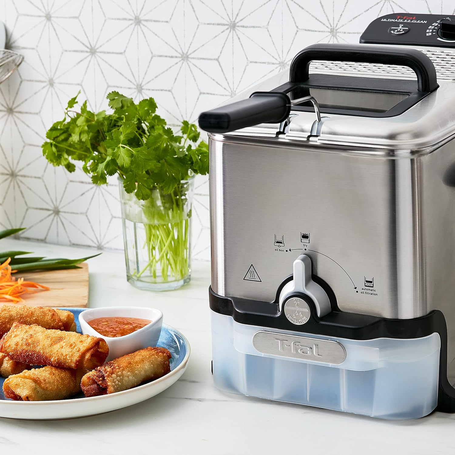 【Price Slash】 3.5L Stainless Steel Deep Fryer with Basket for Home Use, 1700W, Deep Fryer with Oil Filtration, Temp Control, Digital Timer