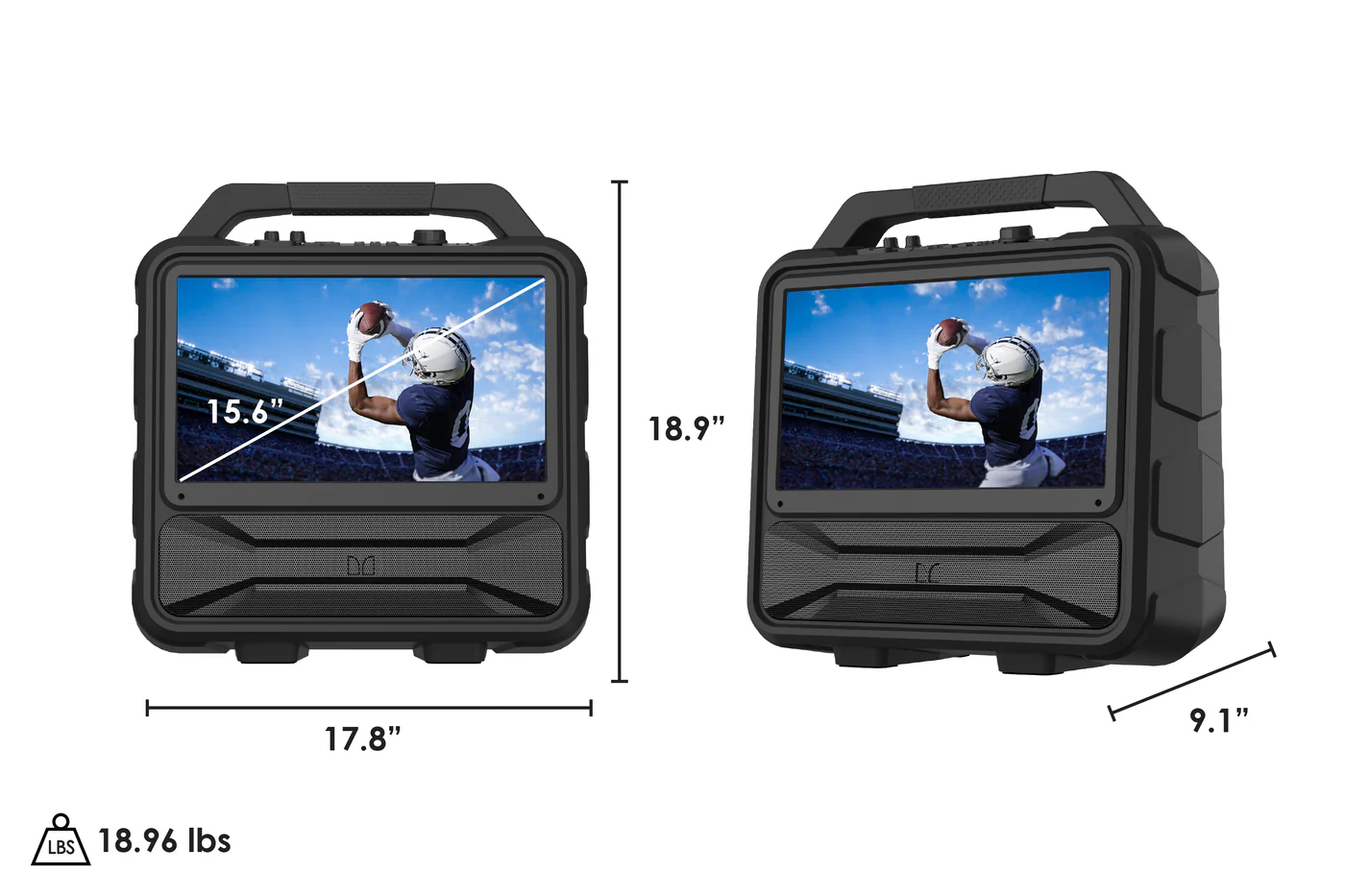 💥Today Only⚡Monster Vision 2 Portable Entertainment System with 15.6” 1080P Display