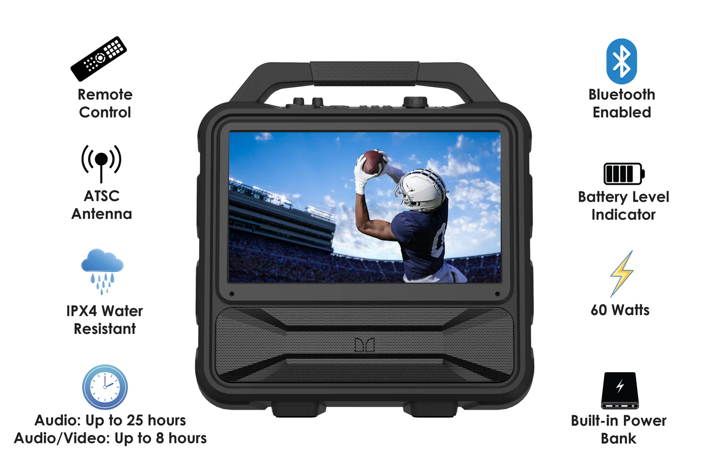💥Today Only⚡Monster Vision 2 Portable Entertainment System with 15.6” 1080P Display