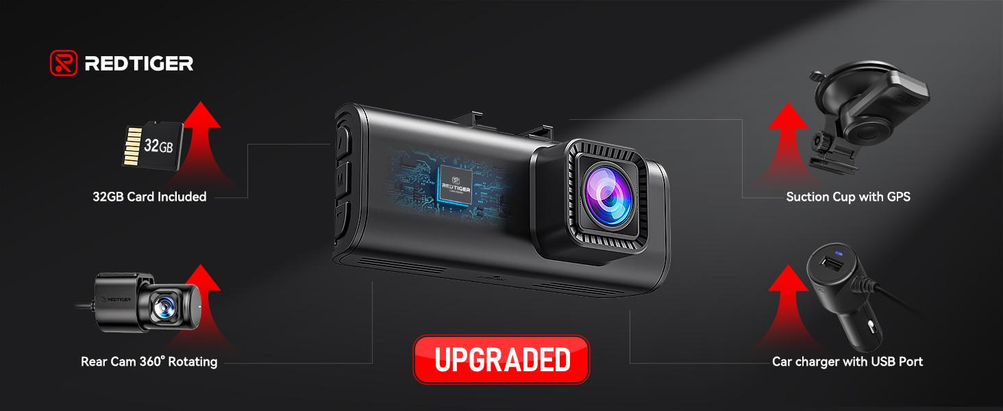 REDTIGER Dash Cam Front Rear, 4K/2.5K Full HD Dash Camera for Cars, Included 32GB Card, Built-in Wi-Fi GPS, 3.16&rdquo; IPS Screen, Night Vision, 170&deg;Wide Angle, WDR, 24H Parking Mode(F7NP) Holiday Haul