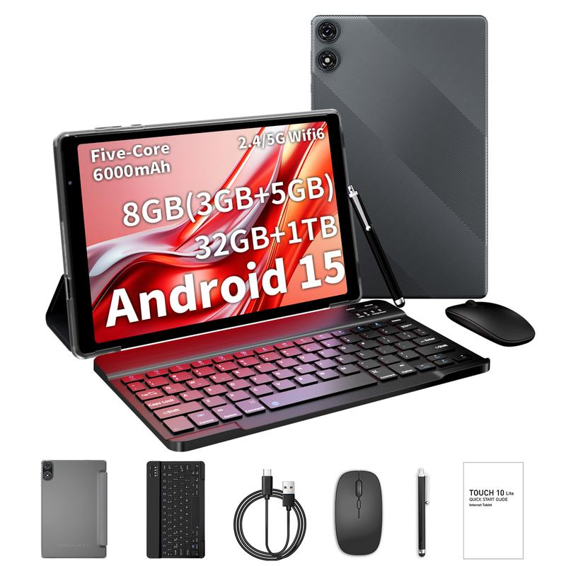 🌟[Complete Bundle Sale] 10" Android Tablet with Keyboard✨Mouse & Stylus - Your All-in-One Portable Workstation