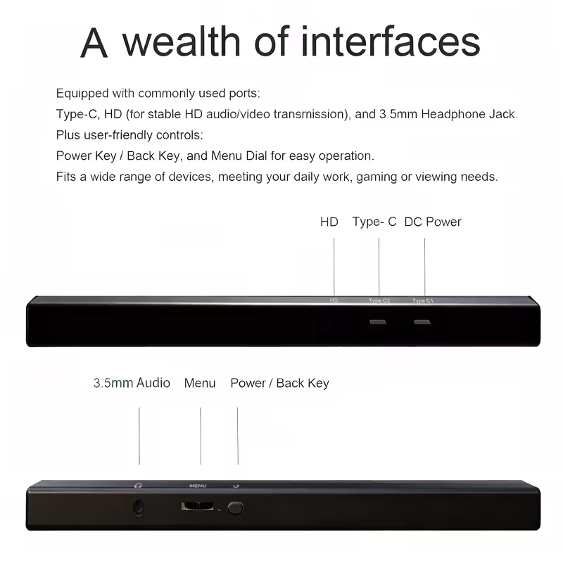 14 portable monitor1366 768 hd usb c second external monitor for laptop pc   phone ps     ips ultra thin   gaming display Product details 1