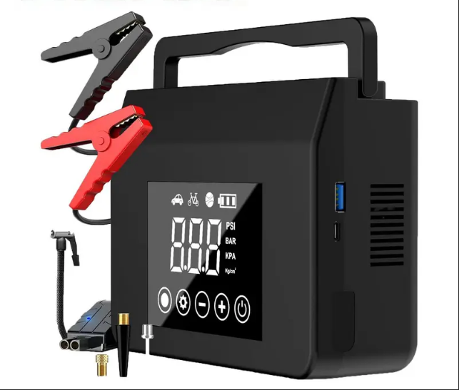 【New Release】2026 4000A Car Jump Starter with 150PSI Tire Inflator, 15000mAh Power Bank & LED Light, 4 in 1 All-Season Savior, Reliable in -20°F, Compatible with Most Cars & Trucks, For All Driving Situations