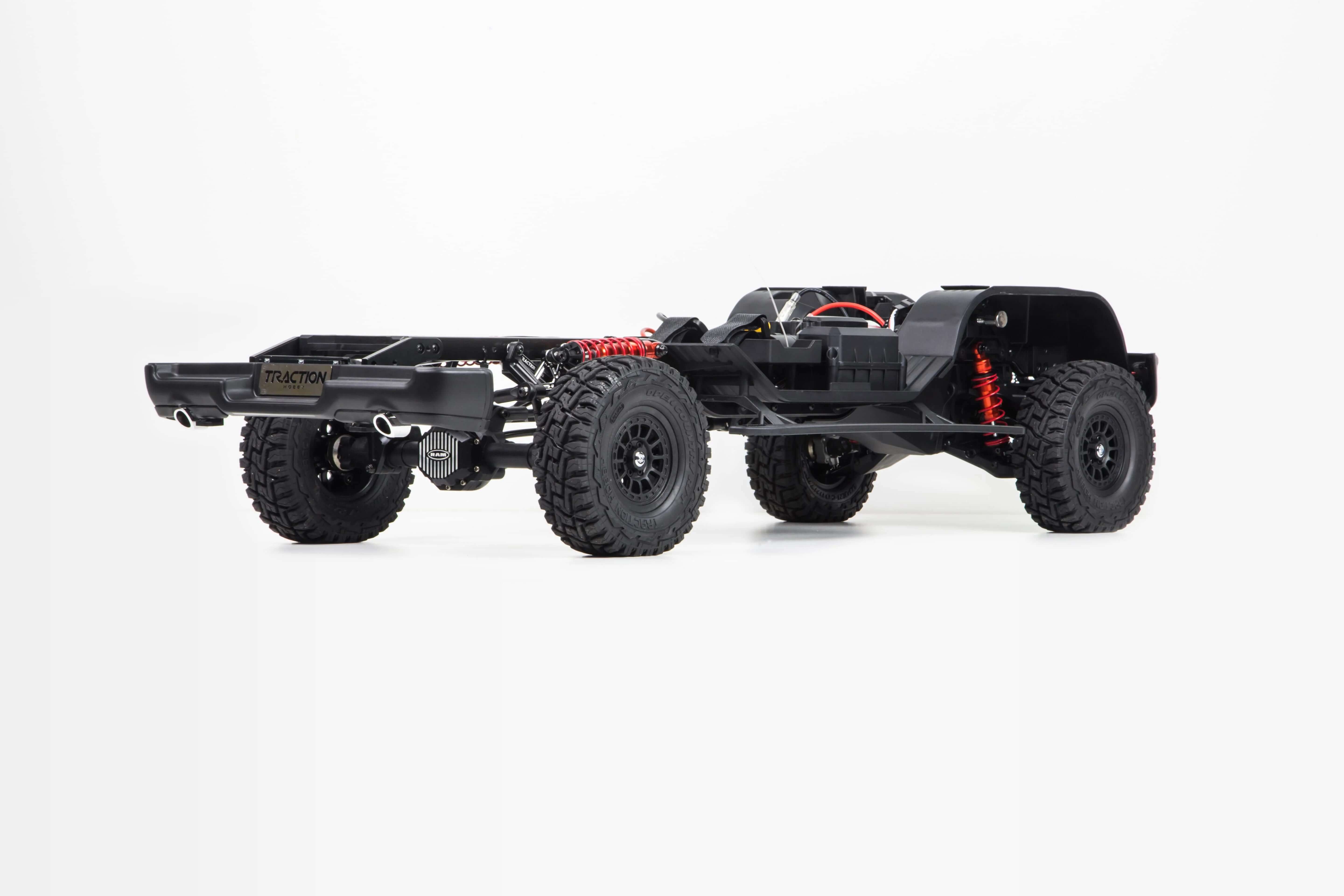 Battery compartment and wiring layout of Dodge RAM 1500 RTR RC truck