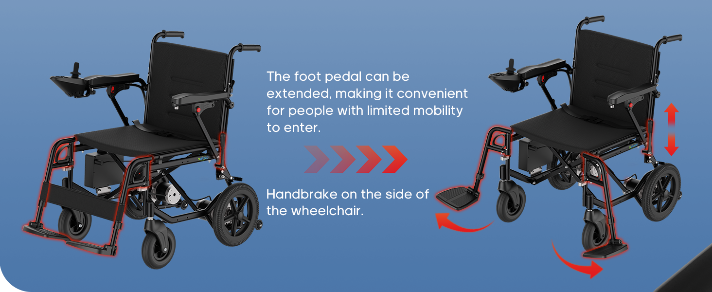 Electric Wheelchair for Adults Lightweight Foldable