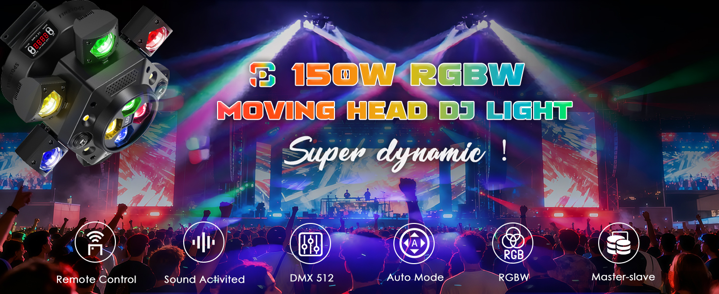 6-arms moving head stage light beam-eye effect dj lights strobe lighting party Spolehli