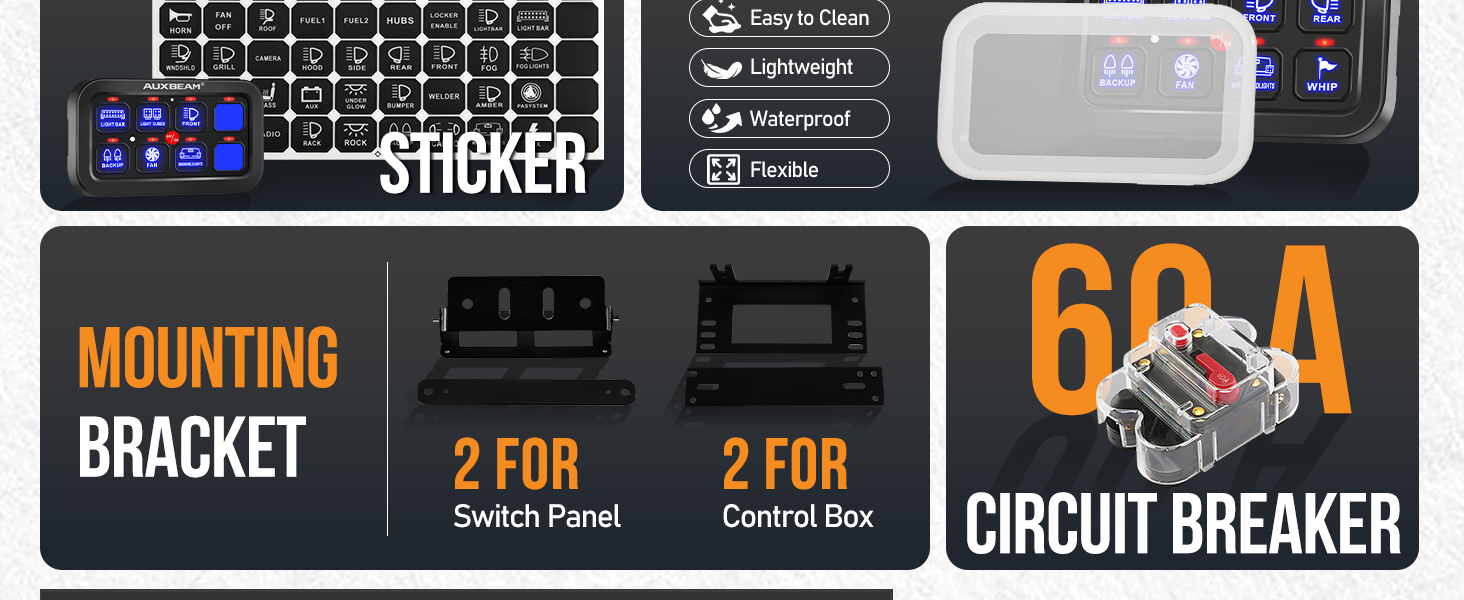 8 gang switch panel for car