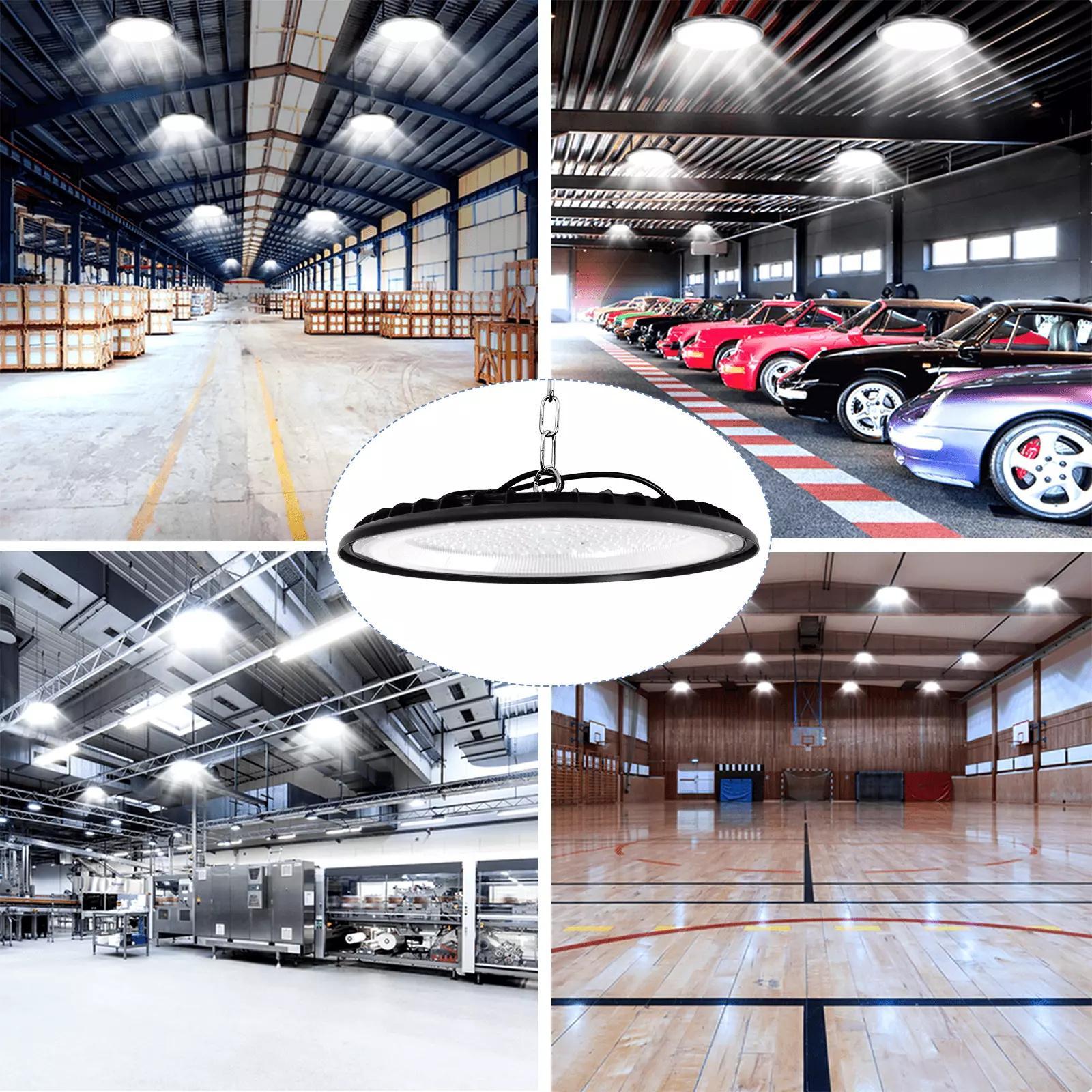 200W UFO LED High Bay Light Commercial Industrial Lighting for Warehouses and Retail Spaces 30,000 Lumens, Includes US Standard Plug and Suspension Chain, 6000K Daylight Color Temperature, Safe and Efficient,DealsForYouDays