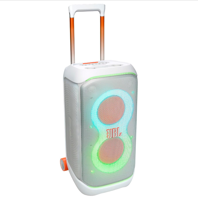 Partybox Ultimate - Multi Purpose Party Speaker, with Wi-fi & Bluetooth Connectivity, Wireless, Lightshow, IPx4 Slashproof, Dual Mic & Guitar Inputs, Handle & Sturdy Wheels