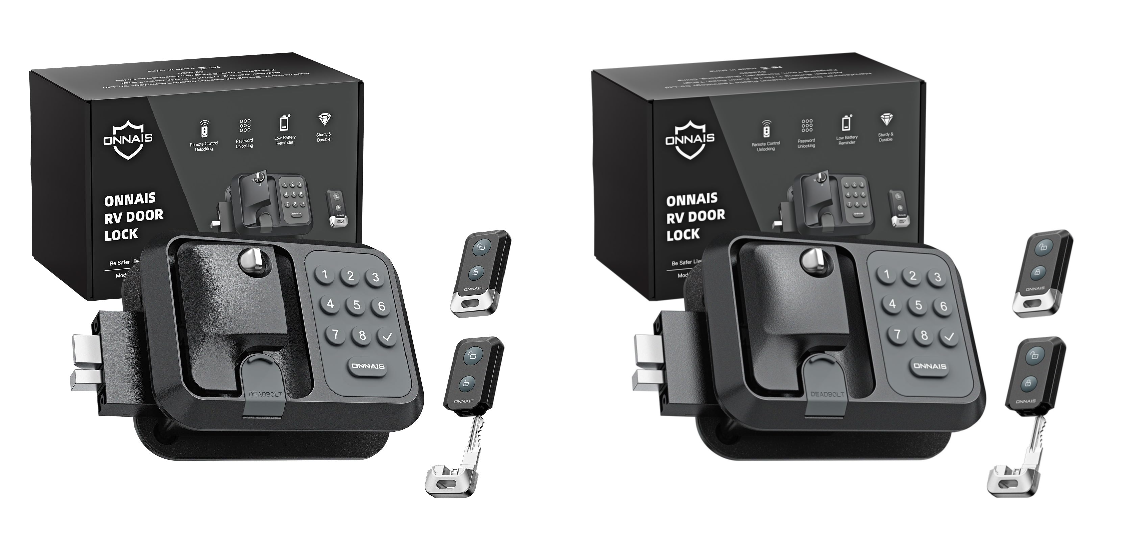💥 Special Offers⚡🔐🚐ONNAIS Guard Pro RV Door Lock — Keyless Entry, Waterproof, 2 Remote Fobs