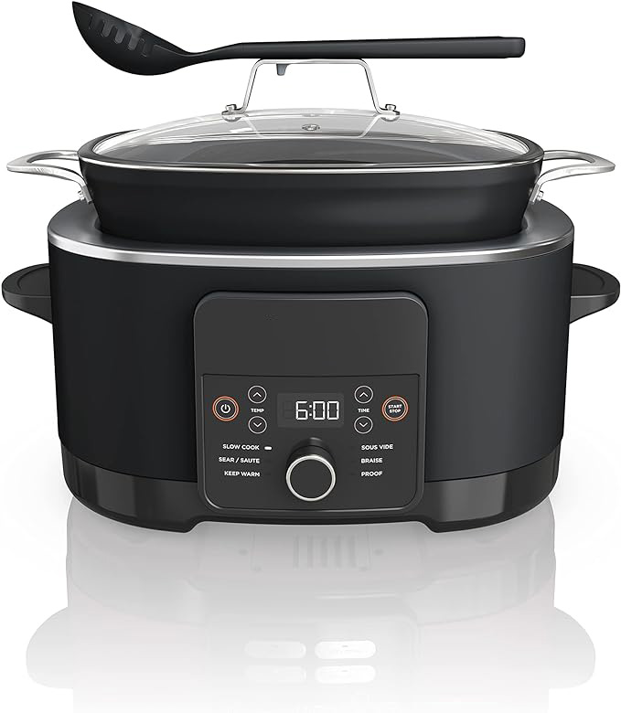 🎉🎉Limited-Time Offer🔥Ninja® 14-in-1 Multi-Function Cooker™ PRO | 8.5 quart, combining sous vide, fermentation, baking, and steaming functions | Slow cooker, Dutch oven | Glass lid and integrated spoon