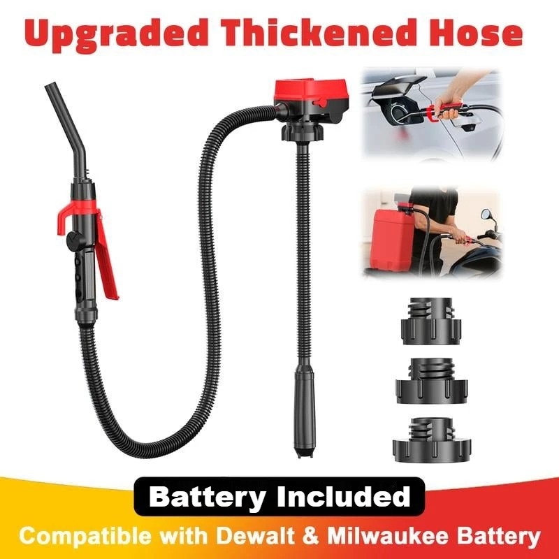 Complete Cordless Fuel Pump Kit with 4.0Ah Battery – Compatible with DeWalt 20V & Milwaukee 18V