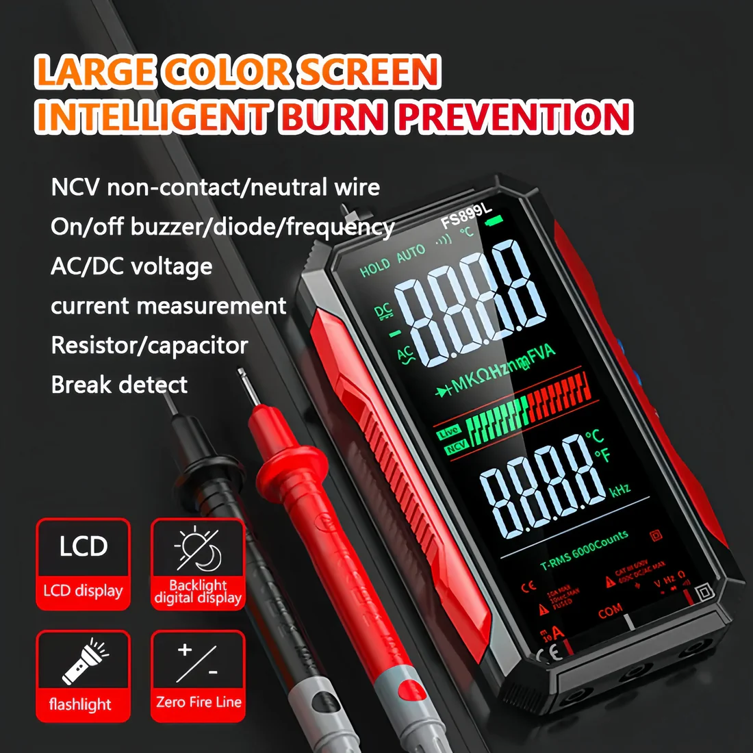 【price slash】Digital Multimeter | True RMS 6000 Count, Accurate Voltage Testing