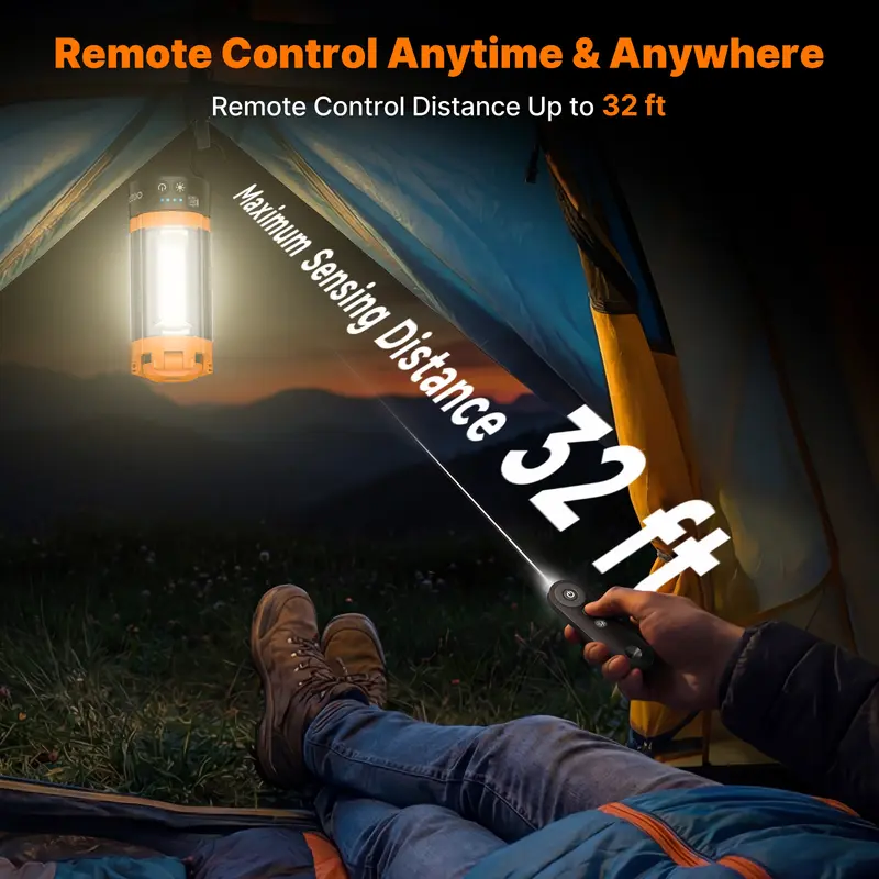 【PRICE SLASH】OGERY 10000/18000mAh Camping Light with Remote Control & Power Bank - Rechargeable 2200 Lumens Dimmable Work Light, Emergency Light & Detachable Tripod (1.75-6.5 Ft) for Outdoor, Hiking, Home & Emergency #Summervibes