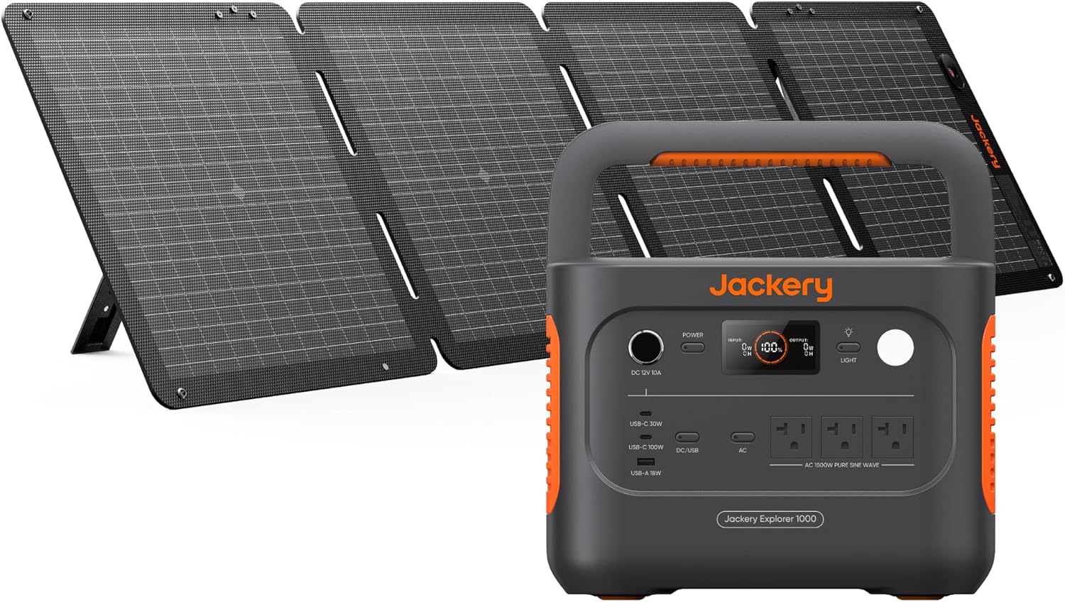 Father's Day Gift – Jackery Solar Generator 1000 v2 (includes 100W solar panel): Supports 1-hour fast charging; suitable for outdoor activities, off-grid living, RV travel, and emergency backup.
