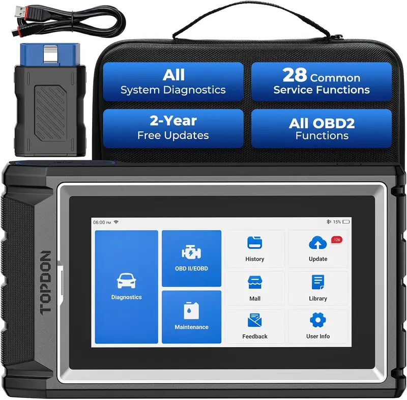 TOPDON ARTIDIAG800BT 2 CAR DIAGNOSTIC TOOL OBD SCANNER ALL SYSTEM BLUETOOTH TPMS topdon bidirectional scan tool bi-directional scanner repair guide